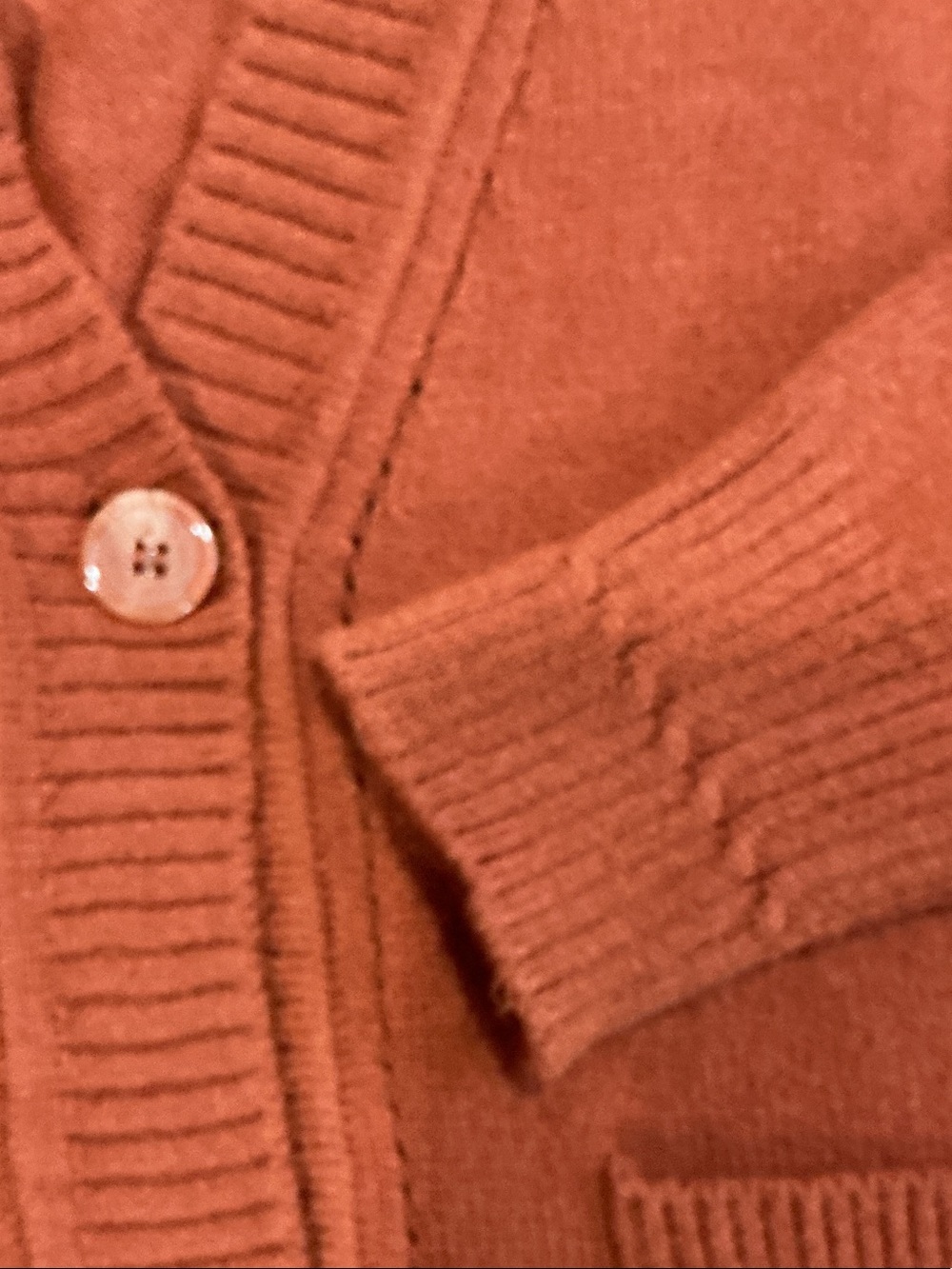 Cyrus Rust-Orange Button Cardigan - Picture 3 of 7